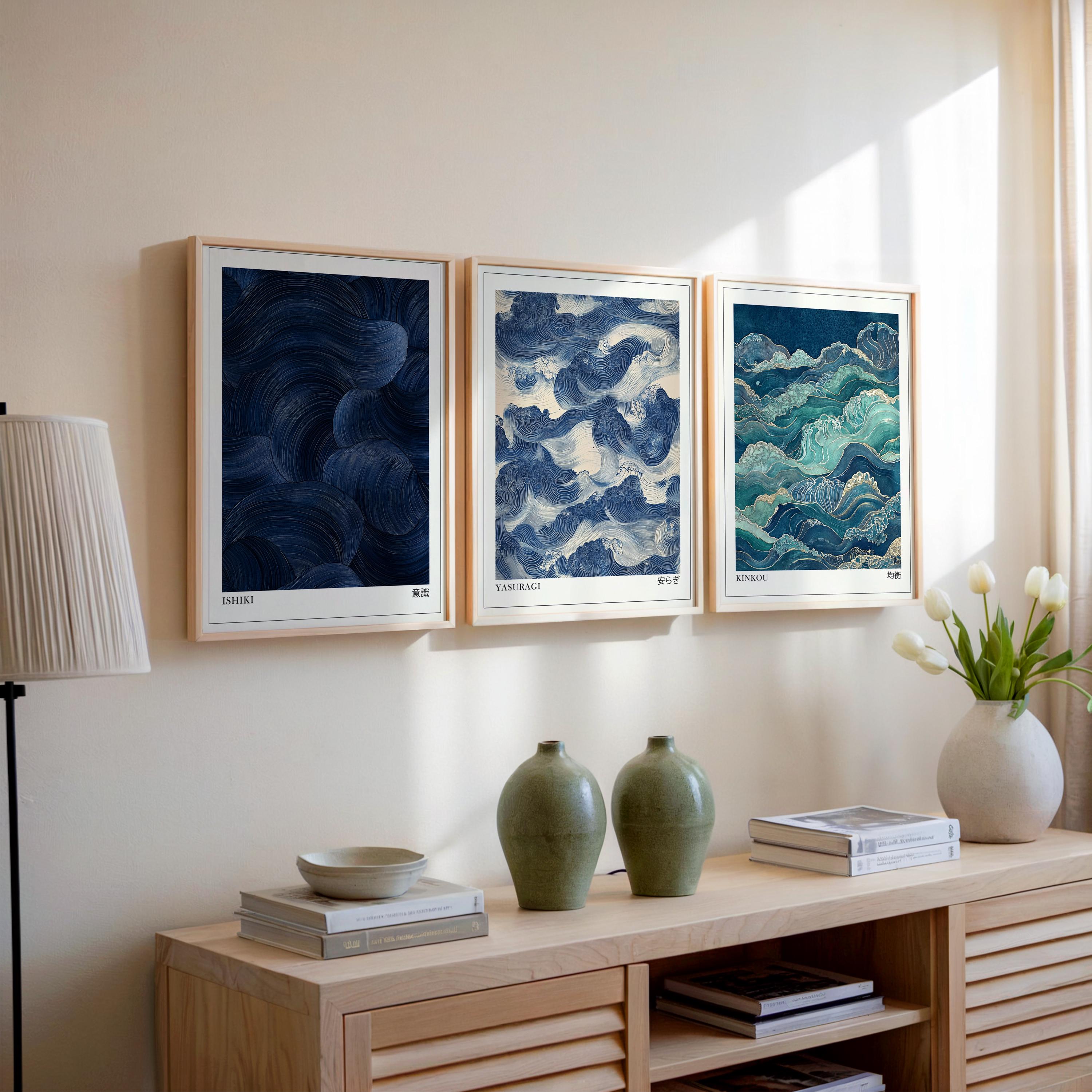 Japandi Wall Art Set of 3, Mod – обзор и цена Japanese Living Lifestyle